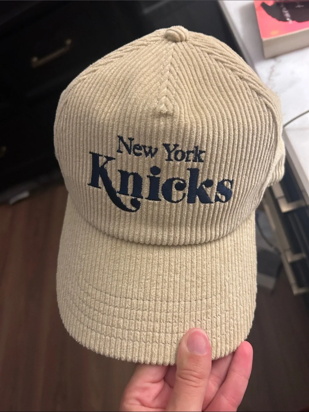 New York Knicks Embroidered Corduroy Cap